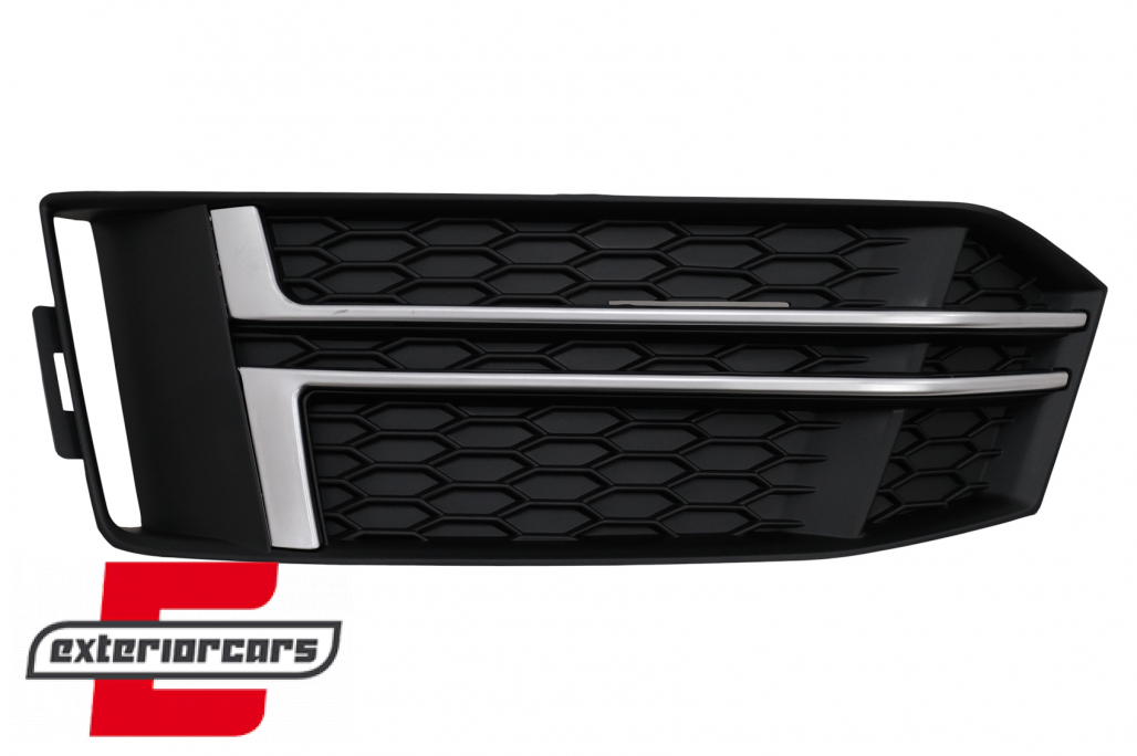 Bočne mrežice S-line dizajn (mat crna/chrome) / Audi A4 B9 limuzina karavan (2016-2019) - Slika 2