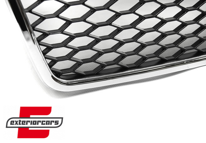 Prednja maska RS4 dizajn (chrome/crna) / Audi A4 B7 (2004-2008) - Slika 3