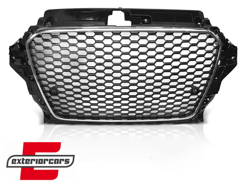 Prednja maska RS3 dizajn (chrome/crna) / Audi A3 8V (2012-2016) - Slika 2