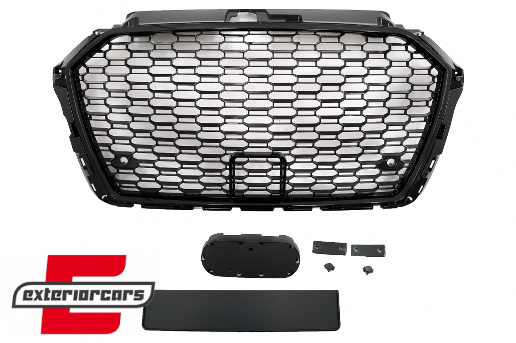 Prednja maska RS3 dizajn (piano crna) / AUDI A3 S3 8V Facelift (2016-2019) - Slika 2