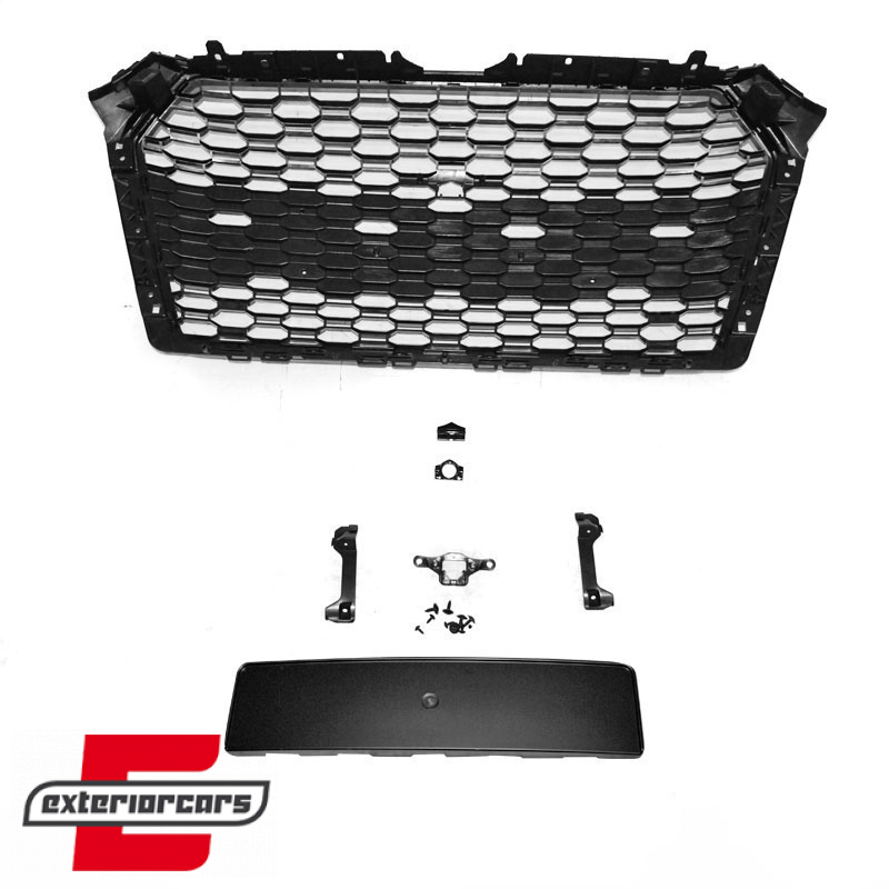 Prednja maska RS4 dizajn (piano crna) / Audi A4 S4 B9 8W (2016-2019) limuzina karavan - Slika 5