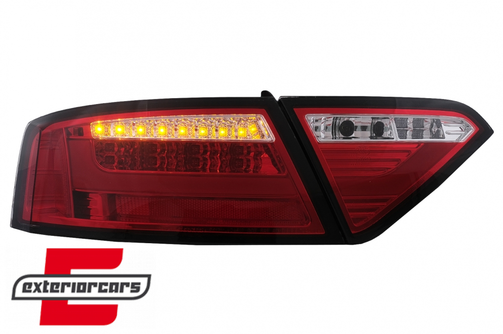 LED stražnja svjetla LedBar dizajn (crvena/kristal) / Audi A5 8T Coupe Cabrio Sportback (2007-2011) - Slika 11