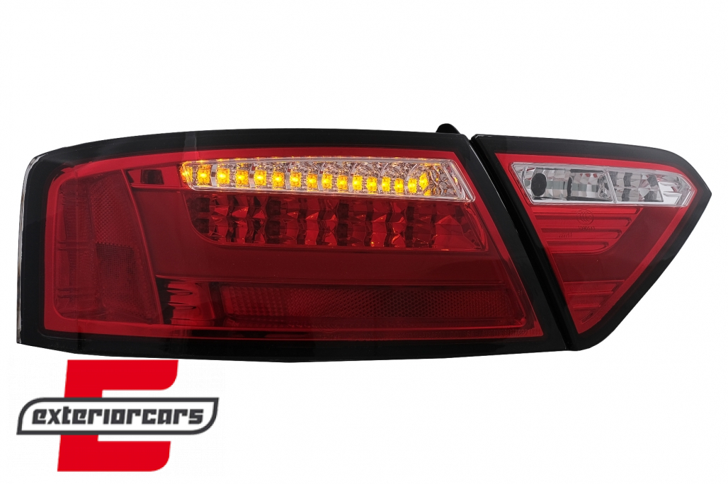 LED stražnja svjetla LedBar dizajn (crvena/kristal) / Audi A5 8T Coupe Cabrio Sportback (2007-2011) - Slika 12