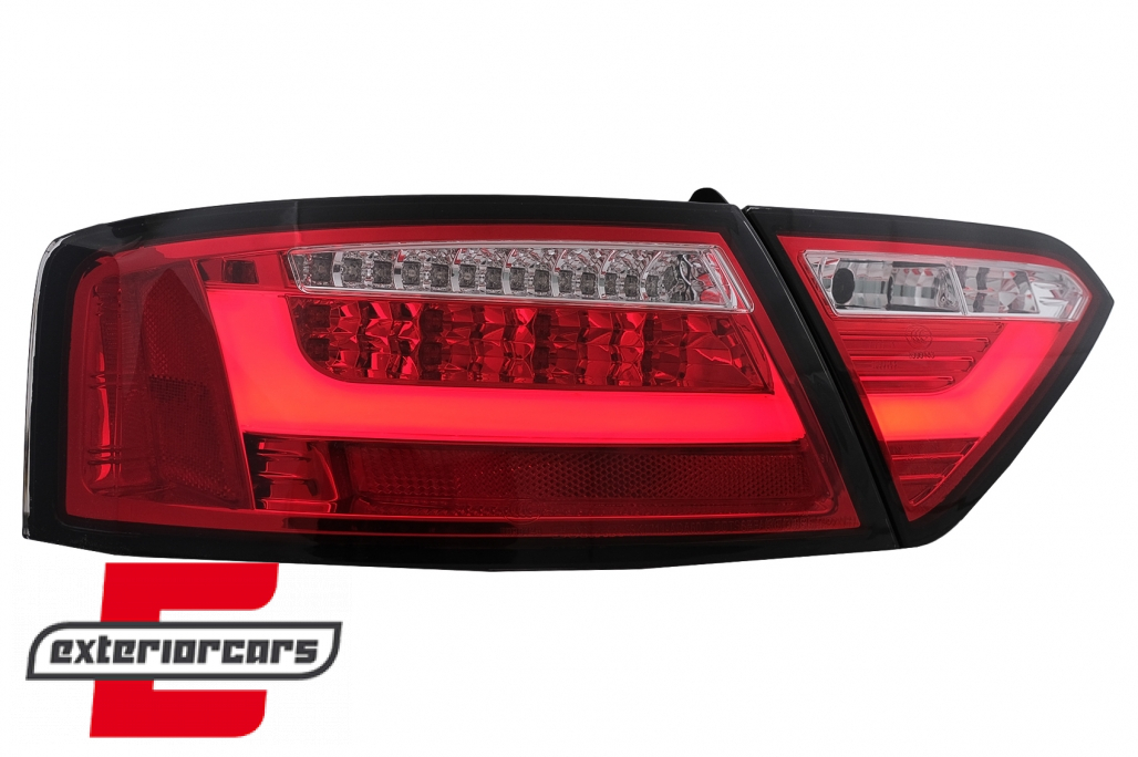 LED stražnja svjetla LedBar dizajn (crvena/kristal) / Audi A5 8T Coupe Cabrio Sportback (2007-2011) - Slika 4