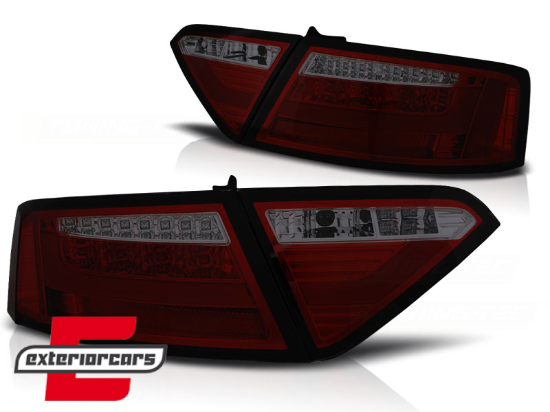 LED stražnja svjetla LedBar dizajn (crvena/smoke) / Audi A5 8T Coupe Cabrio Sportback (2007-2011) - Slika 2