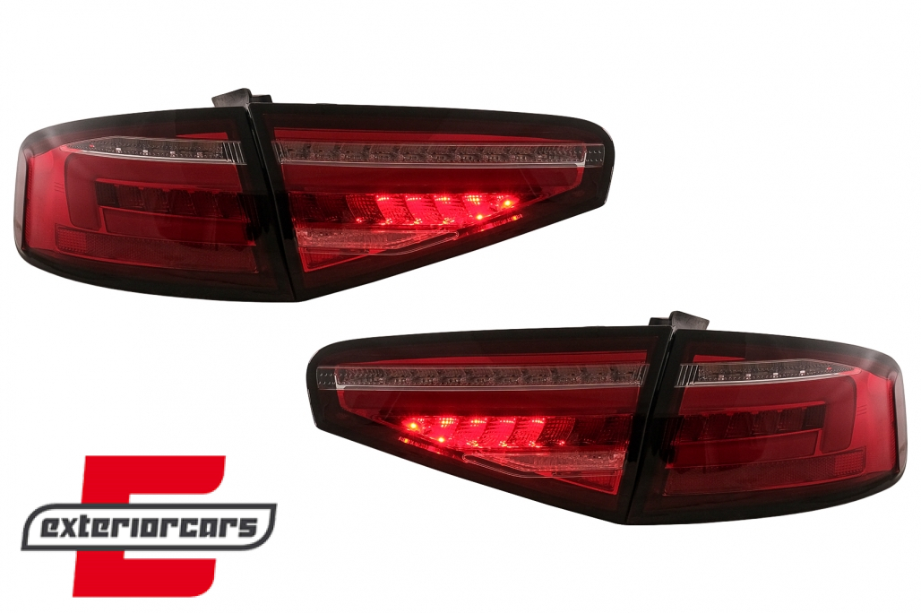 Full LED stražnja svjetla SEQ žmigavci (crvena/kristal) / Audi A4 B8 limuzina (2012-2015) - Slika 12
