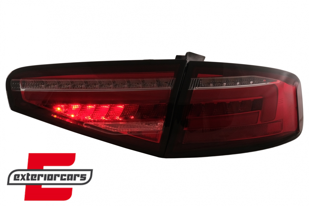 Full LED stražnja svjetla SEQ žmigavci (crvena/kristal) / Audi A4 B8 limuzina (2012-2015) - Slika 13