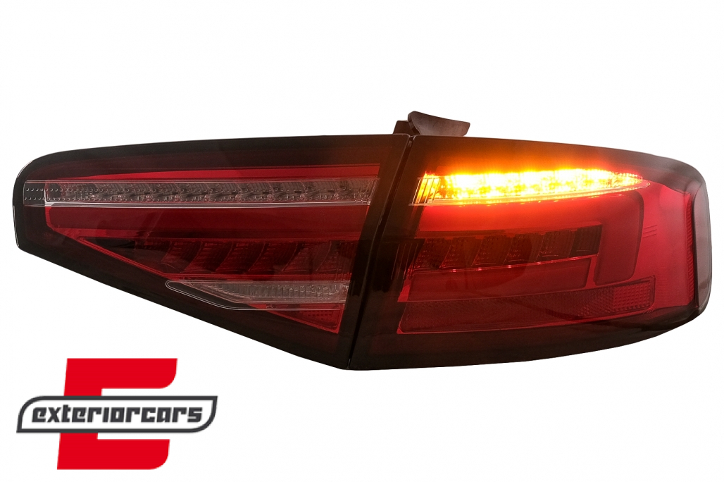 Full LED stražnja svjetla SEQ žmigavci (crvena/kristal) / Audi A4 B8 limuzina (2012-2015) - Slika 15