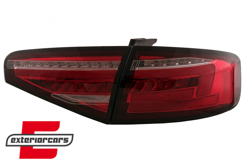 Full LED stražnja svjetla SEQ žmigavci (crvena/kristal) / Audi A4 B8 limuzina (2012-2015) - Slika 3