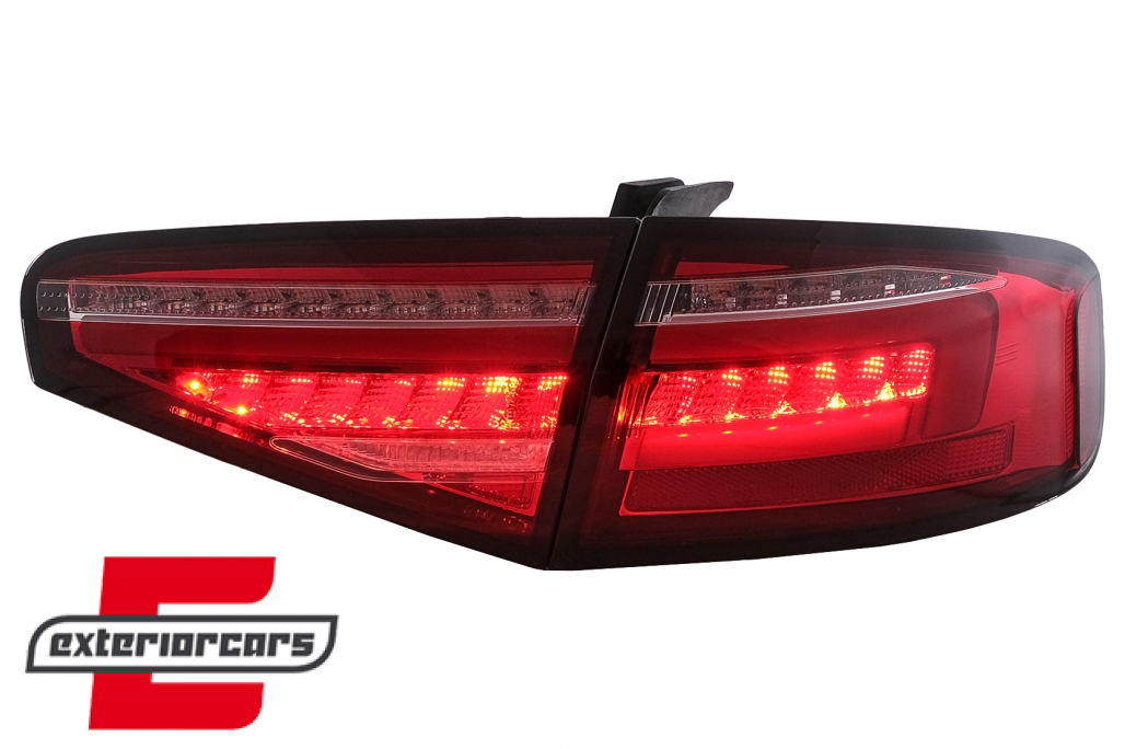 Full LED stražnja svjetla SEQ žmigavci (crvena/kristal) / Audi A4 B8 limuzina (2012-2015) - Slika 7