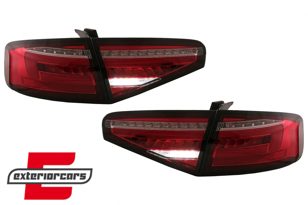 Full LED stražnja svjetla SEQ žmigavci (crvena/kristal) / Audi A4 B8 limuzina (2012-2015) - Slika 9