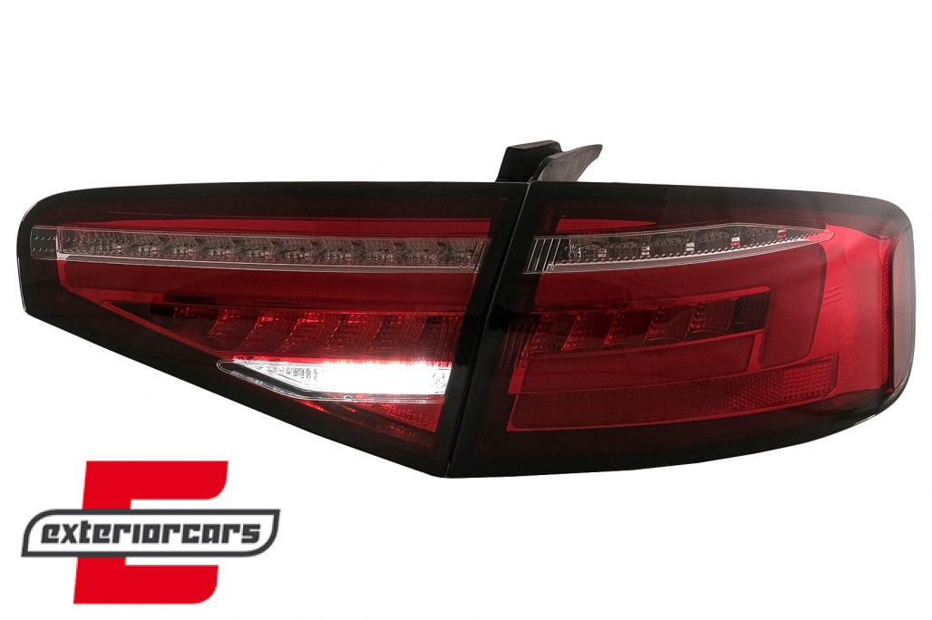 Full LED stražnja svjetla SEQ žmigavci (crvena/kristal) / Audi A4 B8 limuzina (2012-2015) - Slika 10
