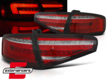Full LED stražnja svjetla SEQ žmigavci (crvena/kristal) / Audi A4 B8 limuzina (2012-2015)