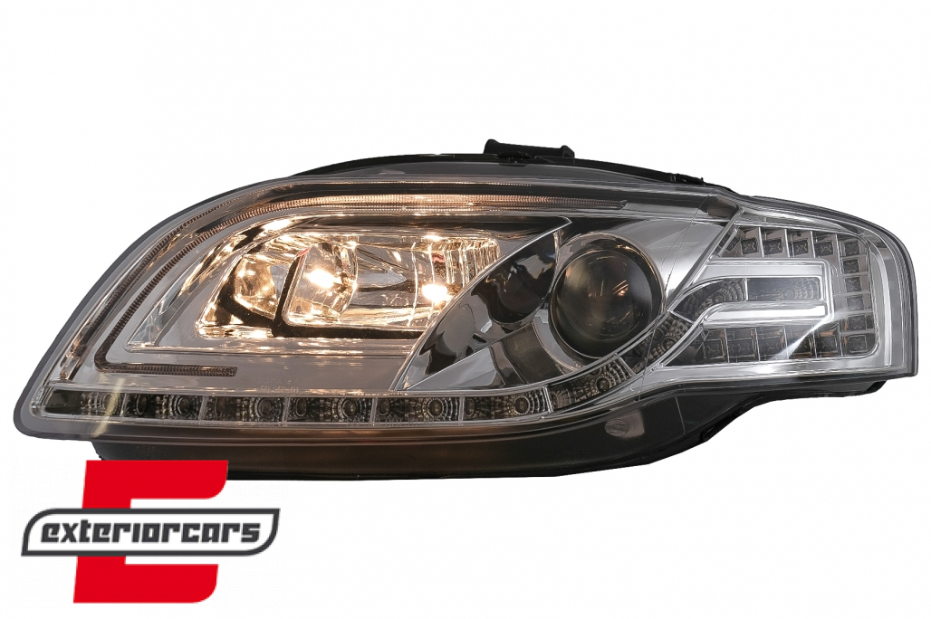 Prednja svjetla LED TubeLights (chrome) / Audi A4 B7 (2004-2008) - Slika 14