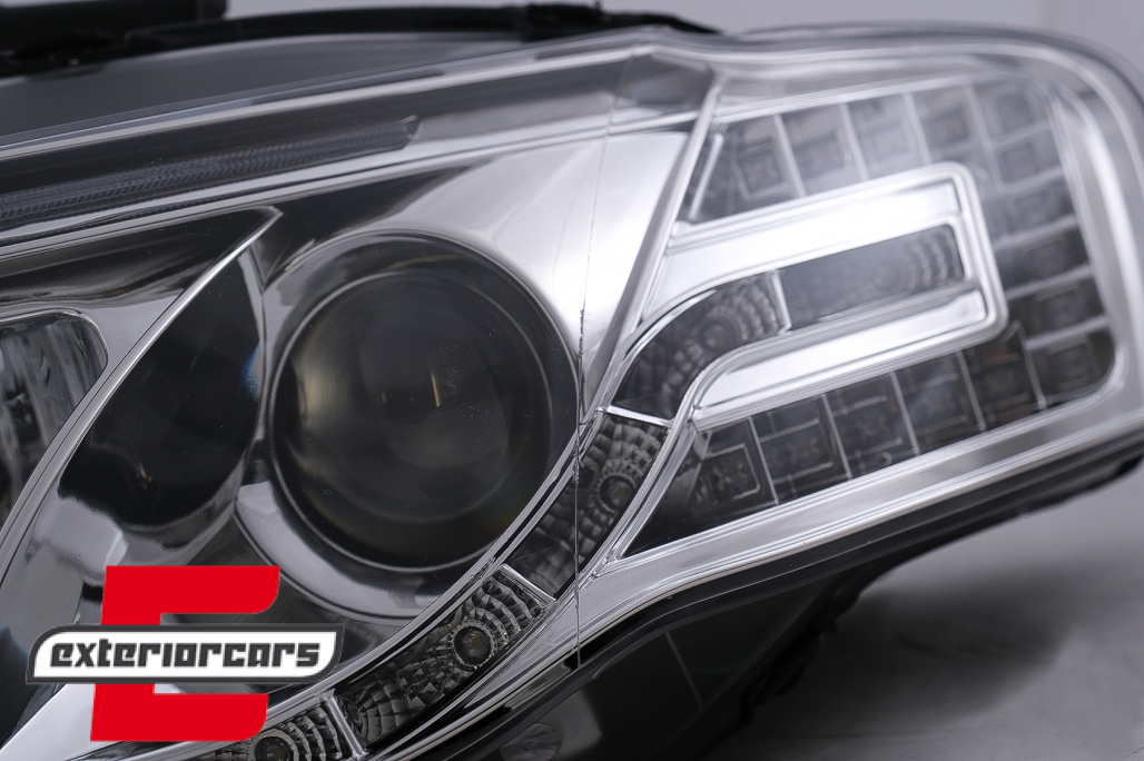 Prednja svjetla LED TubeLights (chrome) / Audi A4 B7 (2004-2008) - Slika 4