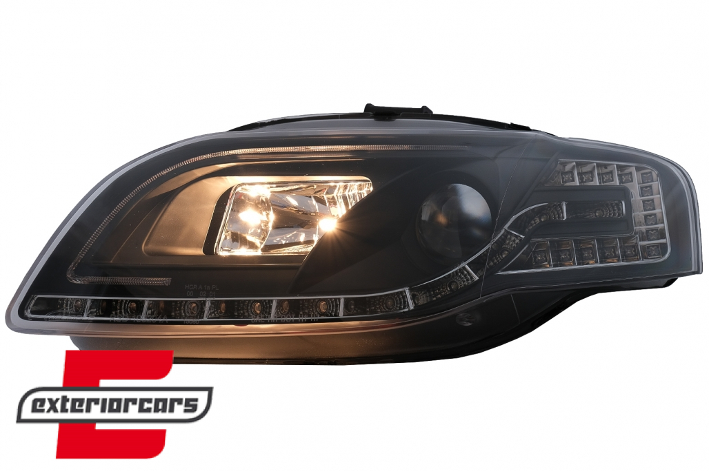 Prednja svjetla LED TubeLights (crna) / Audi A4 B7 (2004-2008) - Slika 13