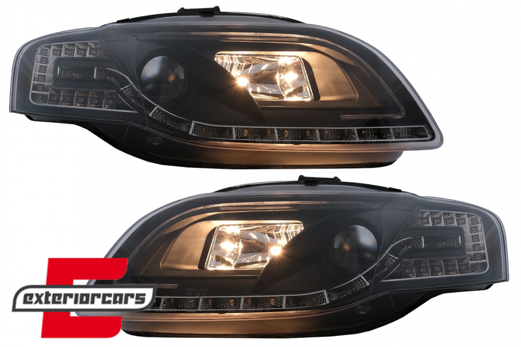 Prednja svjetla LED TubeLights (crna) / Audi A4 B7 (2004-2008) - Slika 14