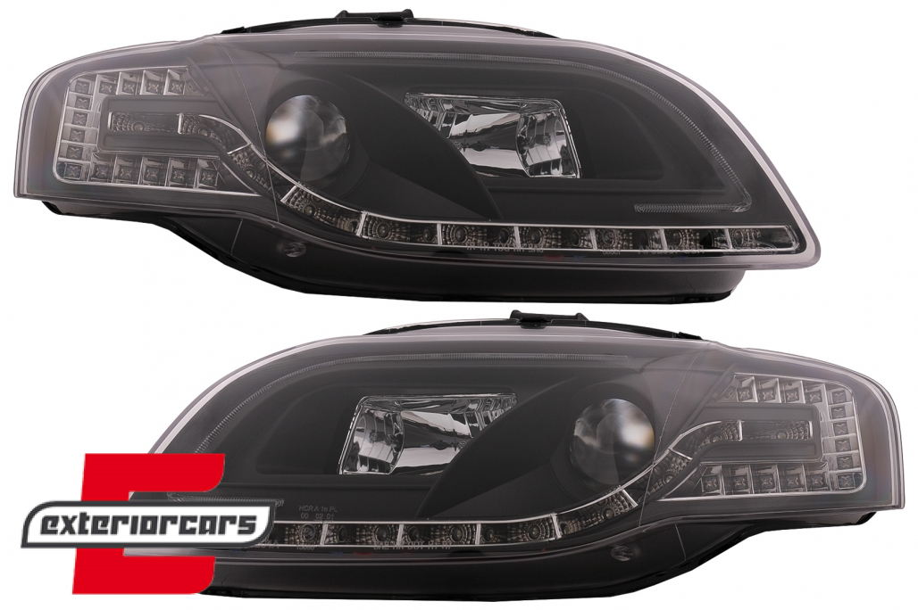 Prednja svjetla LED TubeLights (crna) / Audi A4 B7 (2004-2008) - Slika 17