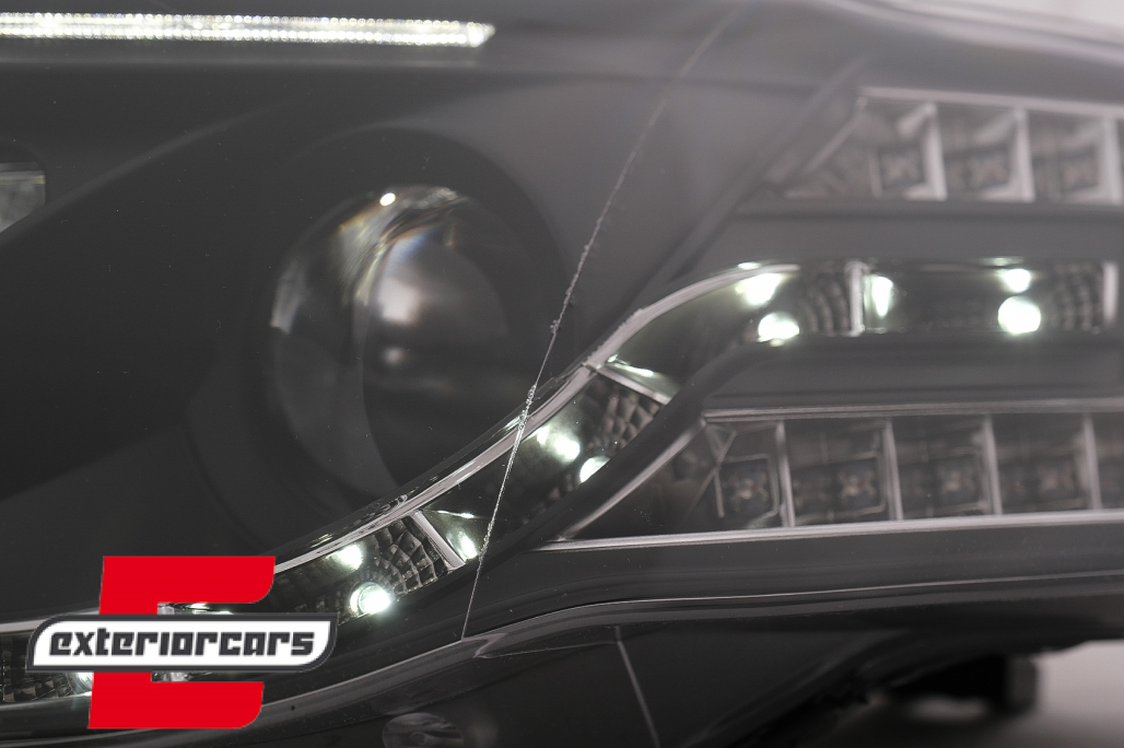 Prednja svjetla LED TubeLights (crna) / Audi A4 B7 (2004-2008) - Slika 4