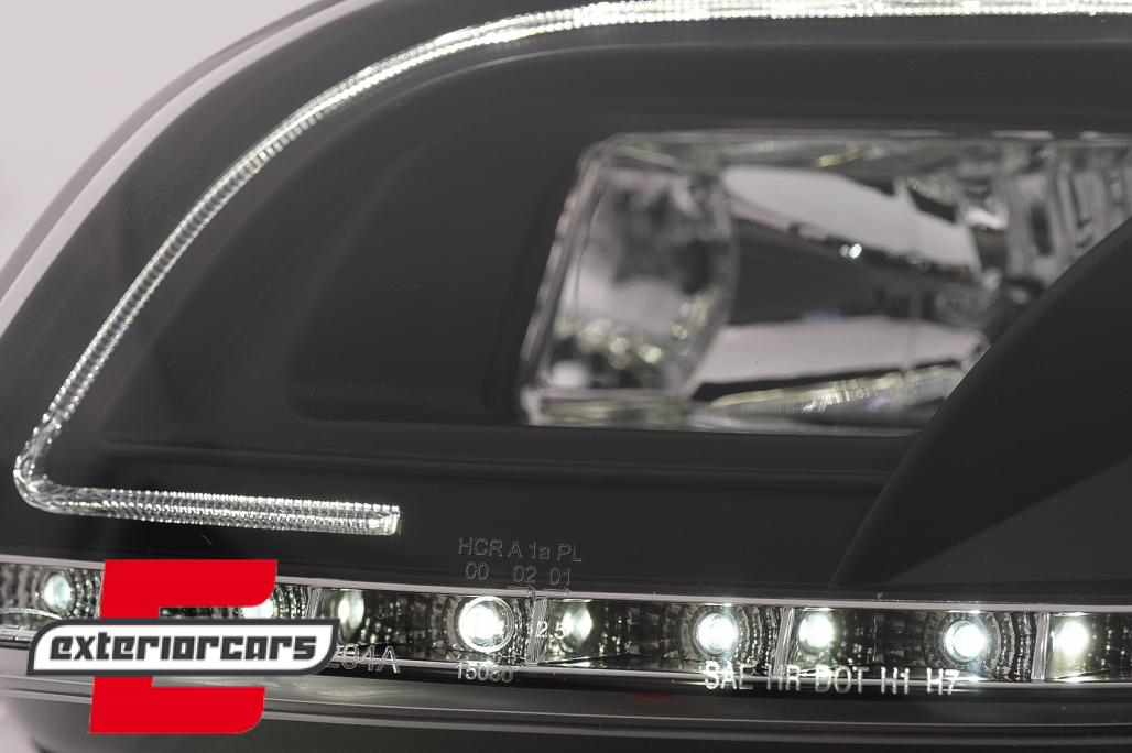 Prednja svjetla LED TubeLights (crna) / Audi A4 B7 (2004-2008) - Slika 5