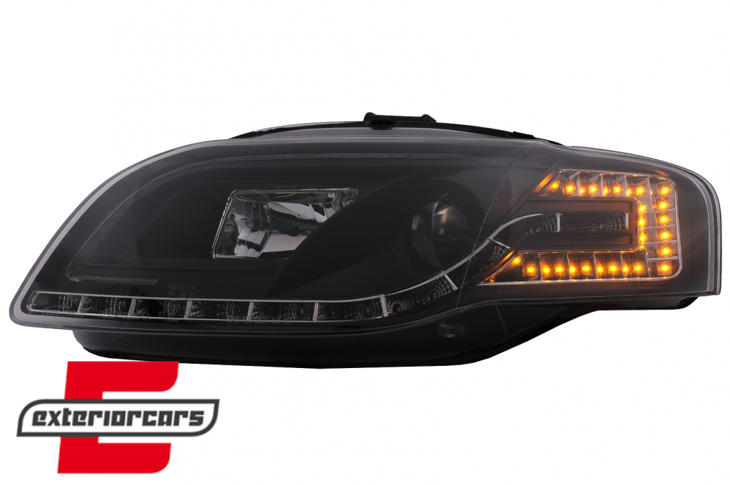 Prednja svjetla LED TubeLights (crna) / Audi A4 B7 (2004-2008) - Slika 7