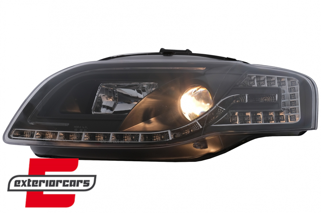 Prednja svjetla LED TubeLights (crna) / Audi A4 B7 (2004-2008) - Slika 10