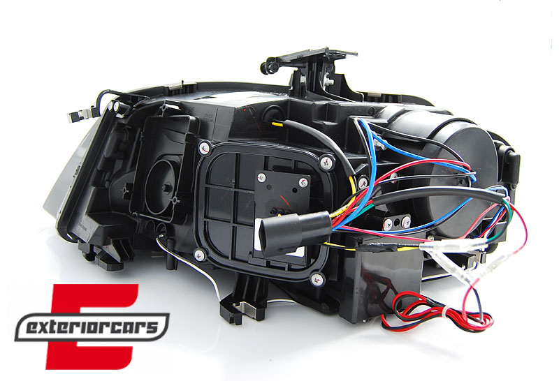 Prednja svjetla LED DRL Facelift Xenon look (crna) / Audi A4 B8 (2008-2011) - Slika 5