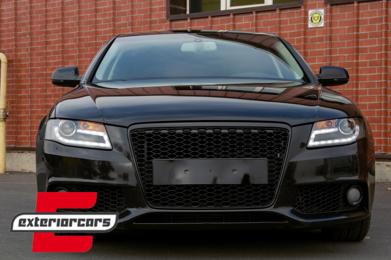 Prednja svjetla LED DRL Facelift Xenon look (crna) / Audi A4 B8 (2008-2011) - Slika 8