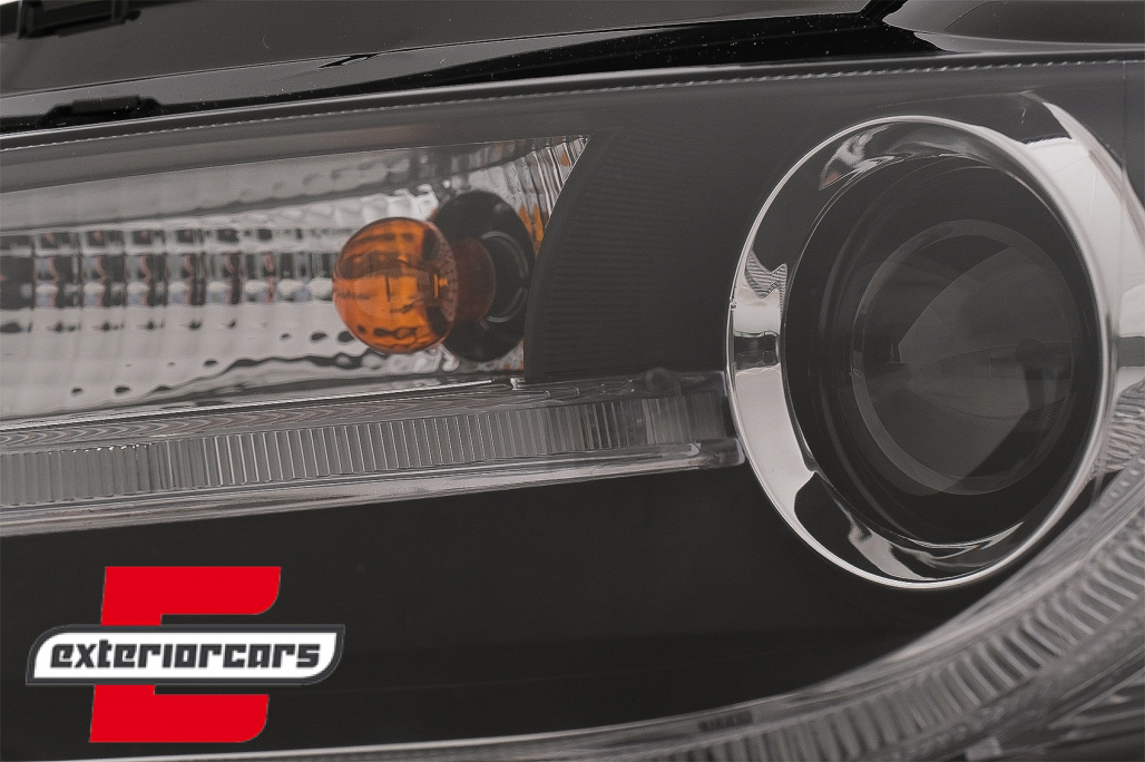 Prednja svjetla LED DRL Facelift look XENON (crna) / Audi A4 B8 (2008-2011) - Slika 12