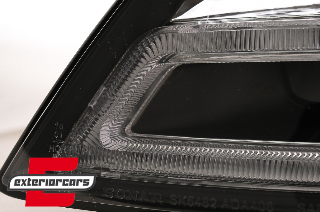 Prednja svjetla LED DRL Facelift look XENON (crna) / Audi A4 B8 (2008-2011) - Slika 13