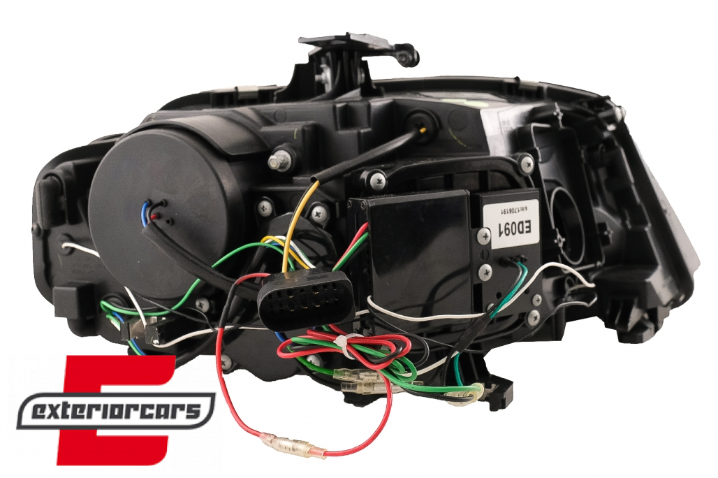 Prednja svjetla LED DRL Facelift look XENON (crna) / Audi A4 B8 (2008-2011) - Slika 16