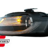 Prednja svjetla LED DRL Facelift look XENON (crna) / Audi A4 B8 (2008-2011) - Slika 8