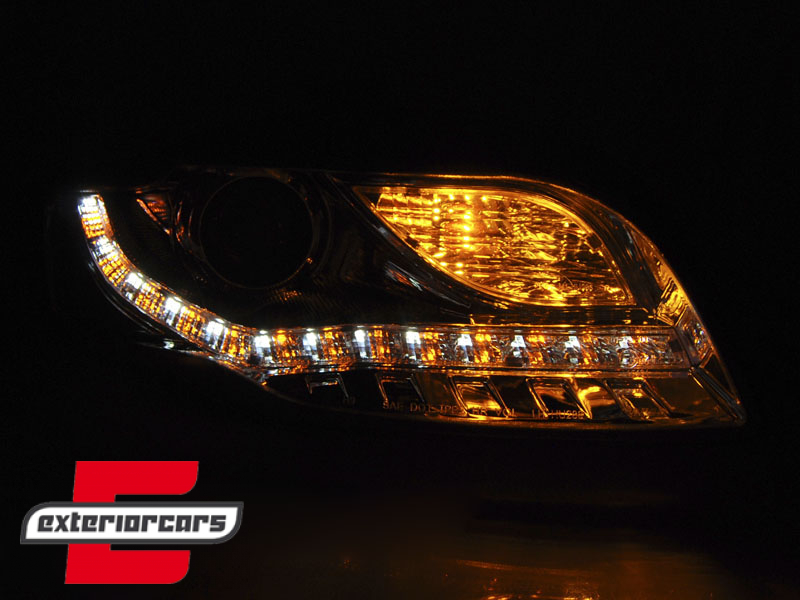 Prednja svjetla LED DayLights (chrome) / Audi A4 B7 (2004-2008) - Slika 3