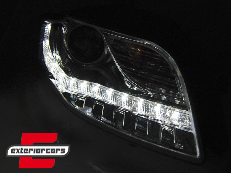 Prednja svjetla LED DayLights (chrome) / Audi A4 B7 (2004-2008) - Slika 4