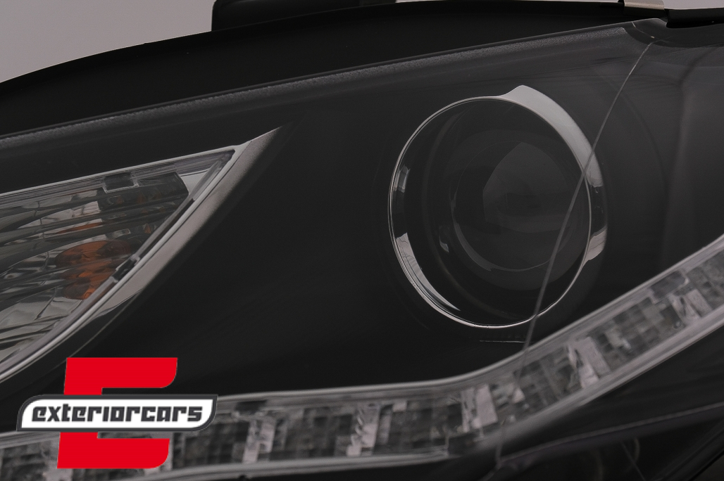 Prednja svjetla LED DayLights (crna) / Audi A4 B7 (2004-2008) - Slika 13
