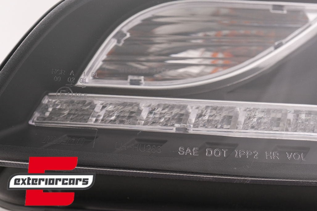 Prednja svjetla LED DayLights (crna) / Audi A4 B7 (2004-2008) - Slika 14