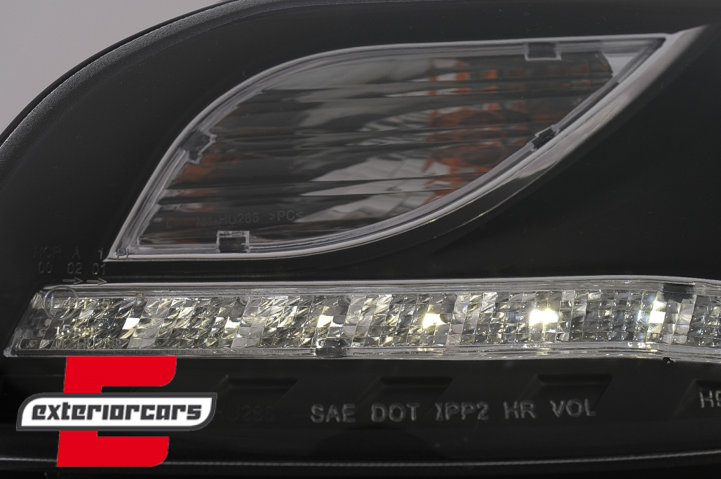 Prednja svjetla LED DayLights (crna) / Audi A4 B7 (2004-2008) - Slika 5