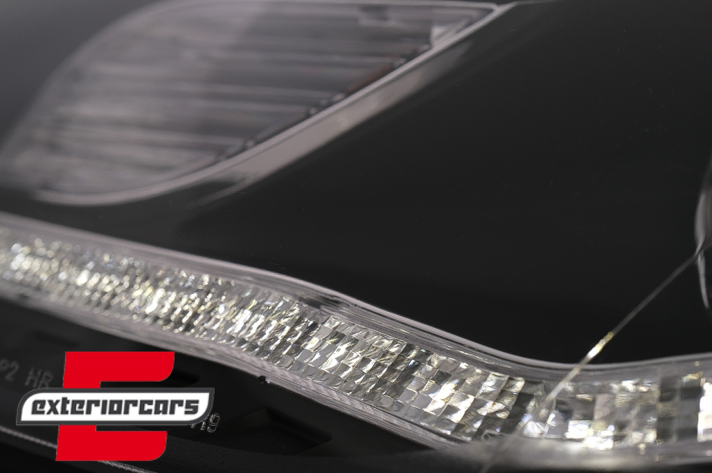 Prednja svjetla LED DayLights (crna) / Audi A4 B7 (2004-2008) - Slika 6