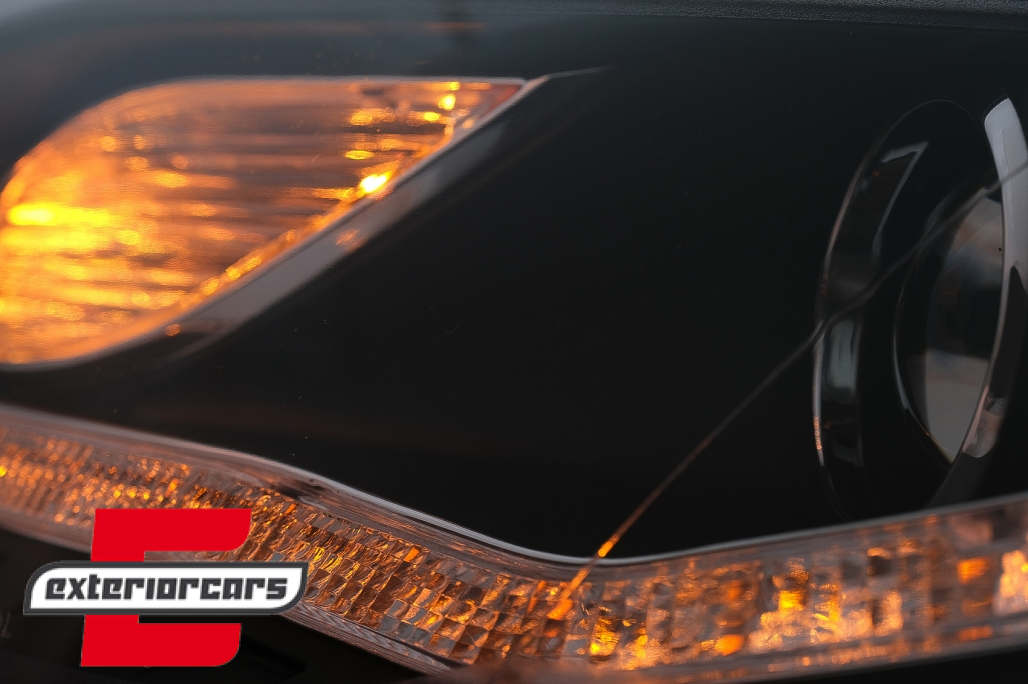 Prednja svjetla LED DayLights (crna) / Audi A4 B7 (2004-2008) - Slika 10