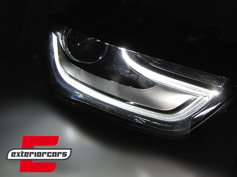 Prednja svjetla LED DRL Xenon look (crna) / Audi A4 B8.5 Facelift (2012-2015) - Slika 7