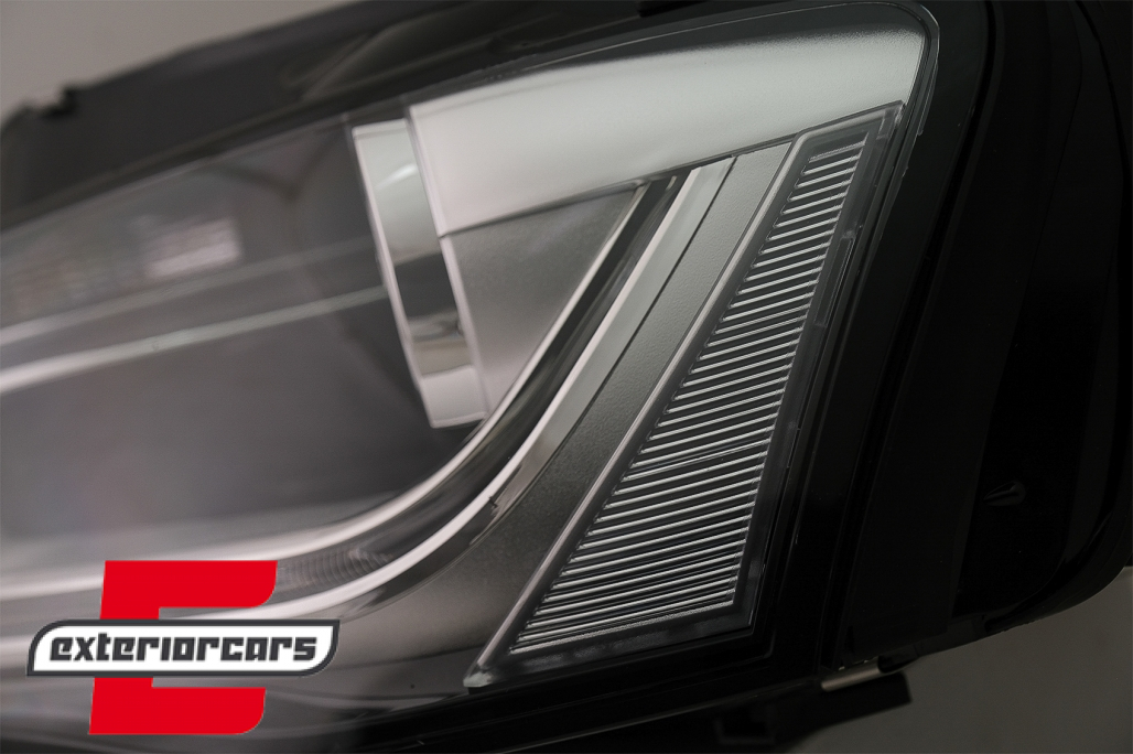 Prednja svjetla LED DRL Xenon look (crna) / Audi A4 B8.5 Facelift (2012-2015) - Slika 4