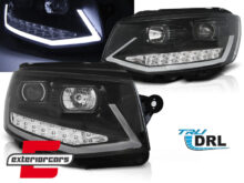 LED prednja svjetla TubeLight dizajn (crna/chrome) / VW T6 (2015-2019)