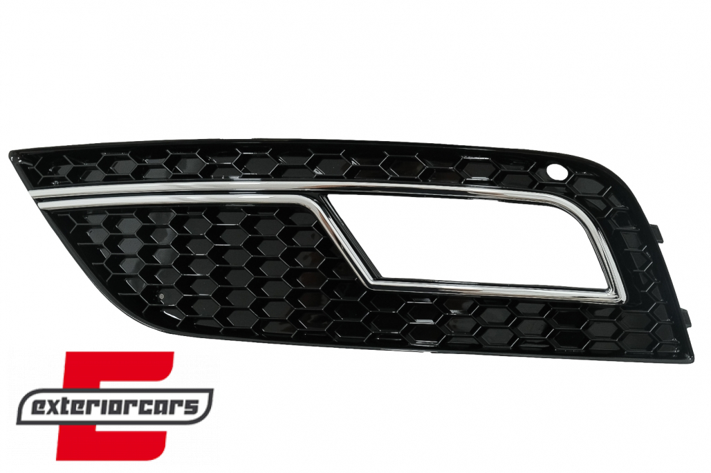 Bočne mrežice RS4 dizajn (crna/chrome) / Audi A4 B8 Facelift (2012-2015) - Slika 2