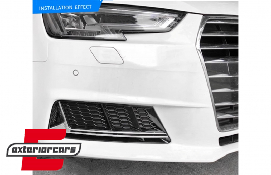 Bočne mrežice RS4 dizajn (piano crna/chrome) / Audi A4 B9 limuzina karavan (2016-2019) - Slika 5