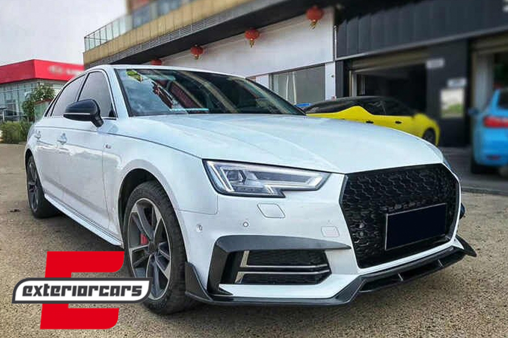 Bočne mrežice S-line dizajn (mat crna/chrome) / Audi A4 B9 limuzina karavan (2016-2019) - Slika 12