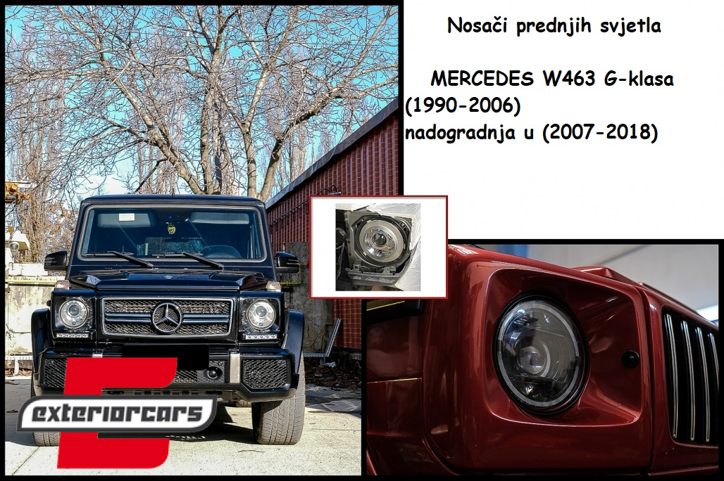 Montažni nosači za prednja svjetla / Mercedes W463 G-klasa (1990-2006) nadogradnja na (2007-2018) - Slika 8