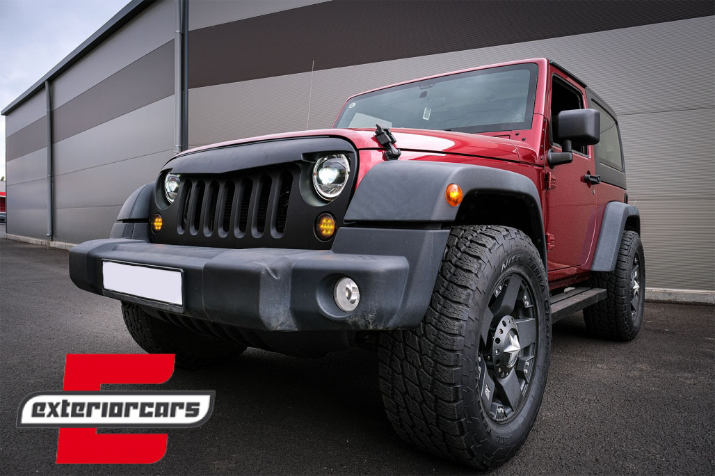 Full LED prednji farovi Angel Eye za pretvorbu u 2018 model / Jeep Wrangler JK (2007-2017) - Slika 19