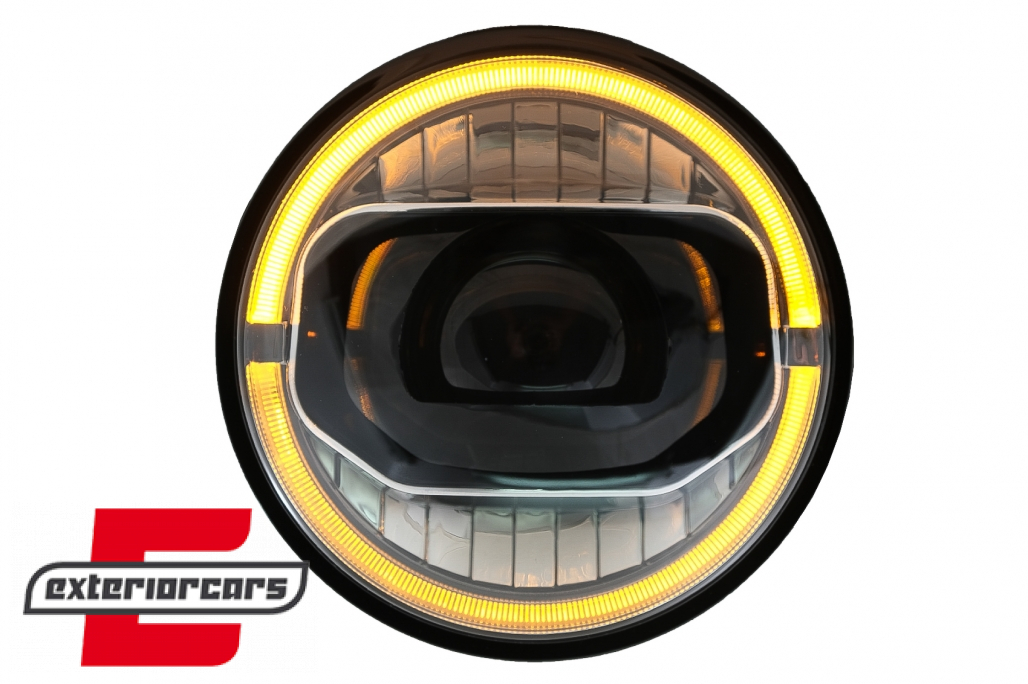Full LED prednji farovi Angel Eye za pretvorbu u 2018 model / Jeep Wrangler JK (2007-2017) - Slika 2