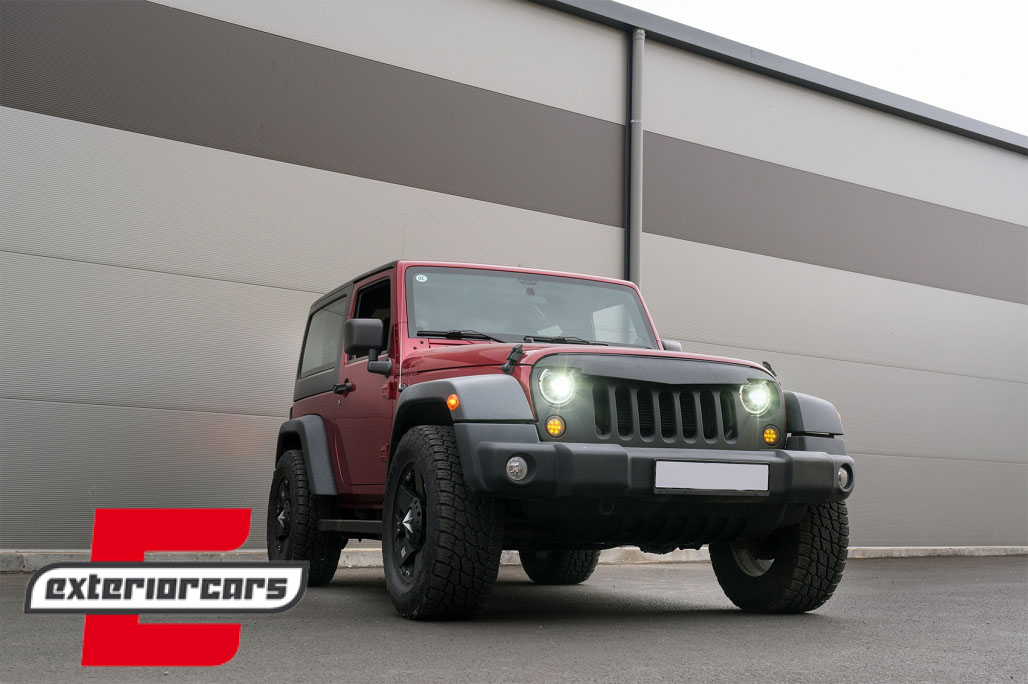 Full LED prednji farovi Angel Eye za pretvorbu u 2018 model / Jeep Wrangler JK (2007-2017) - Slika 20