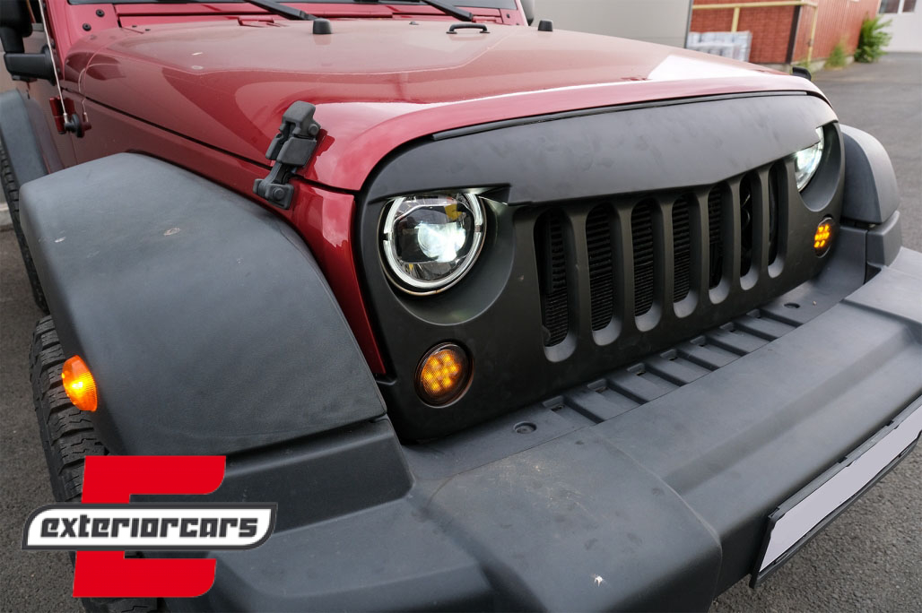 Full LED prednji farovi Angel Eye za pretvorbu u 2018 model / Jeep Wrangler JK (2007-2017) - Slika 22